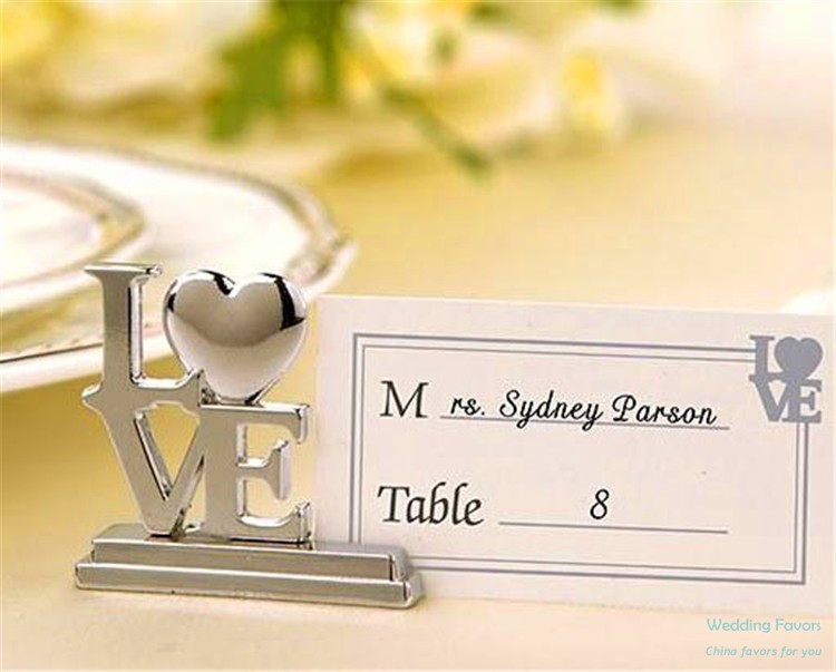 Silver Love Place Card Holder For Wedding China Wedding Favors