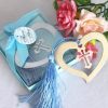 Cross Heart Bookmark with Blue Tassel143