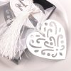 Hollow Design Silver Heart Shaped Bookmark184