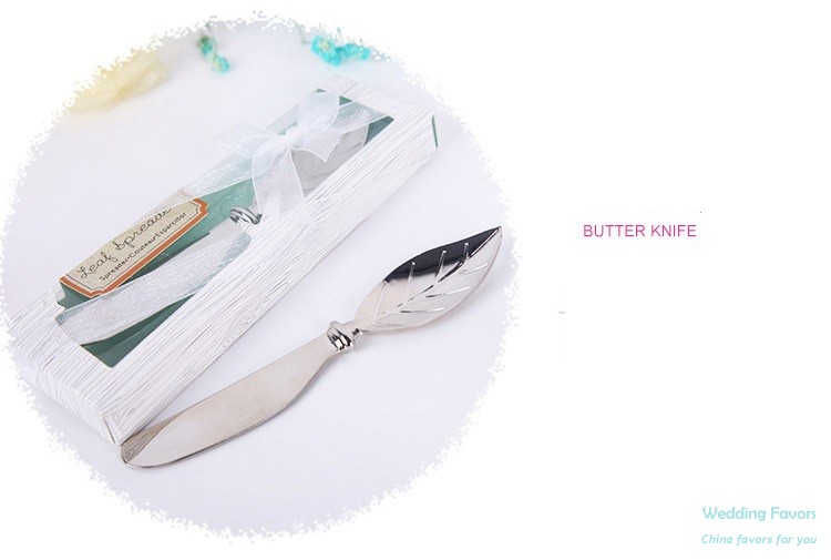 Chrome Butter knife Leaf Spreader Favors China Wedding Favors